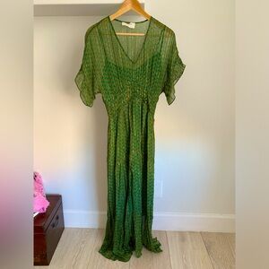 Green maxi dress